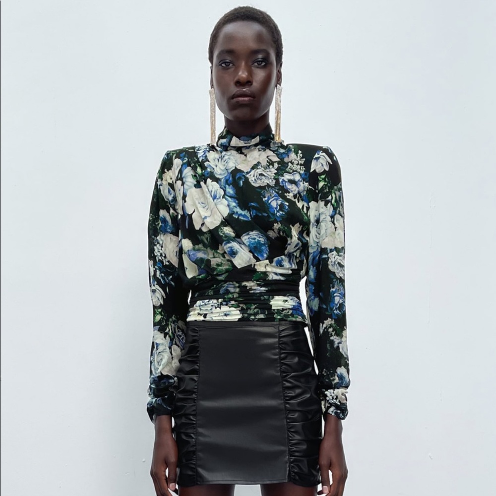 Zara Floral Print Shirt